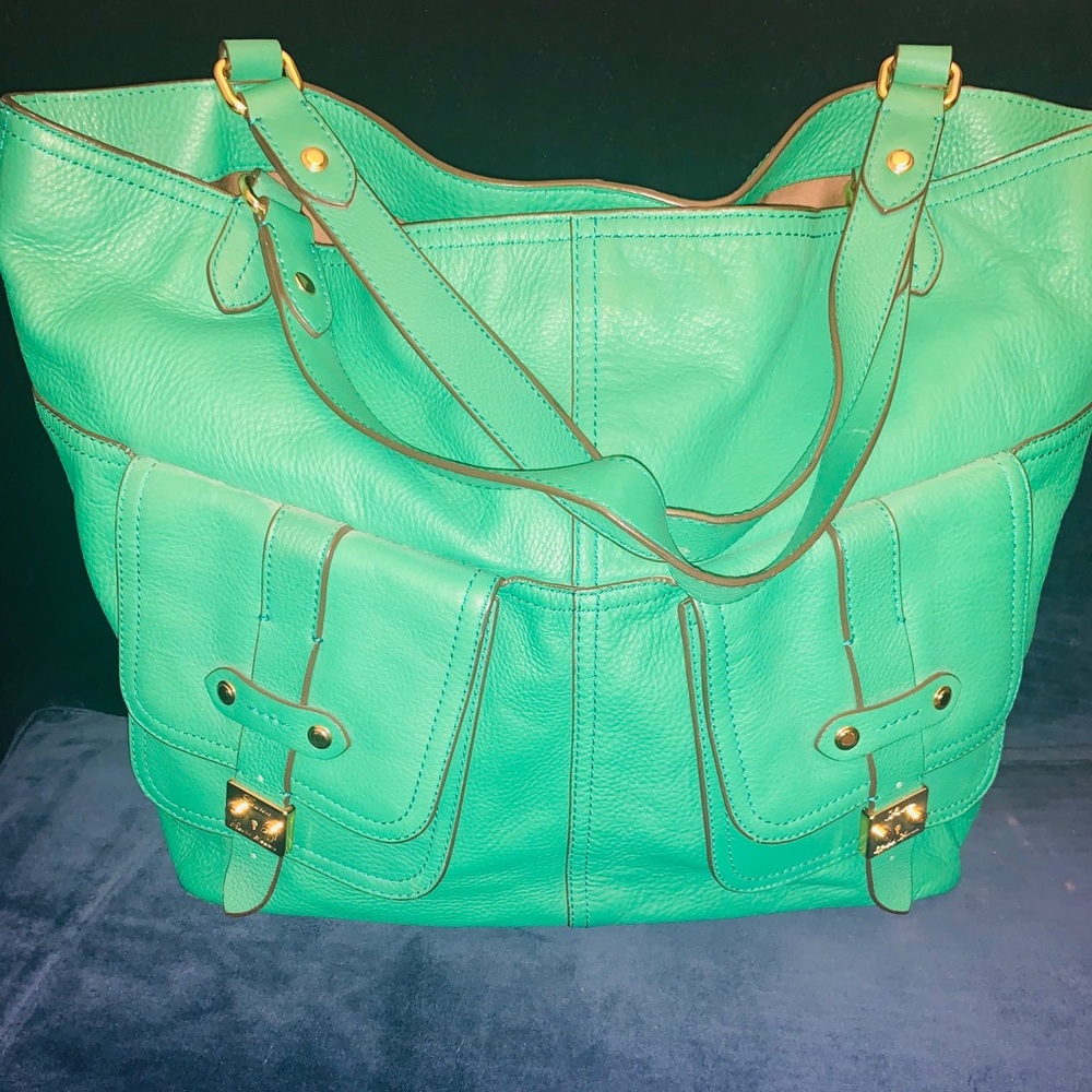 Ralph Lauren Kelly Green hobo bag